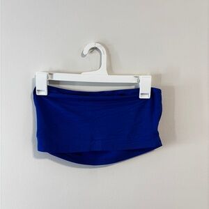 Royal Blue Strapless Bandeau Top
